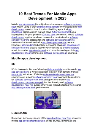 10 best trends for mobile apps development in 2023