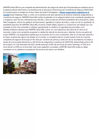 mapfre salud ars es una compa a de administraci