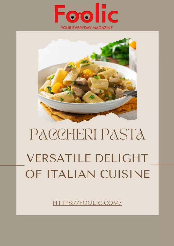 paccheri pasta