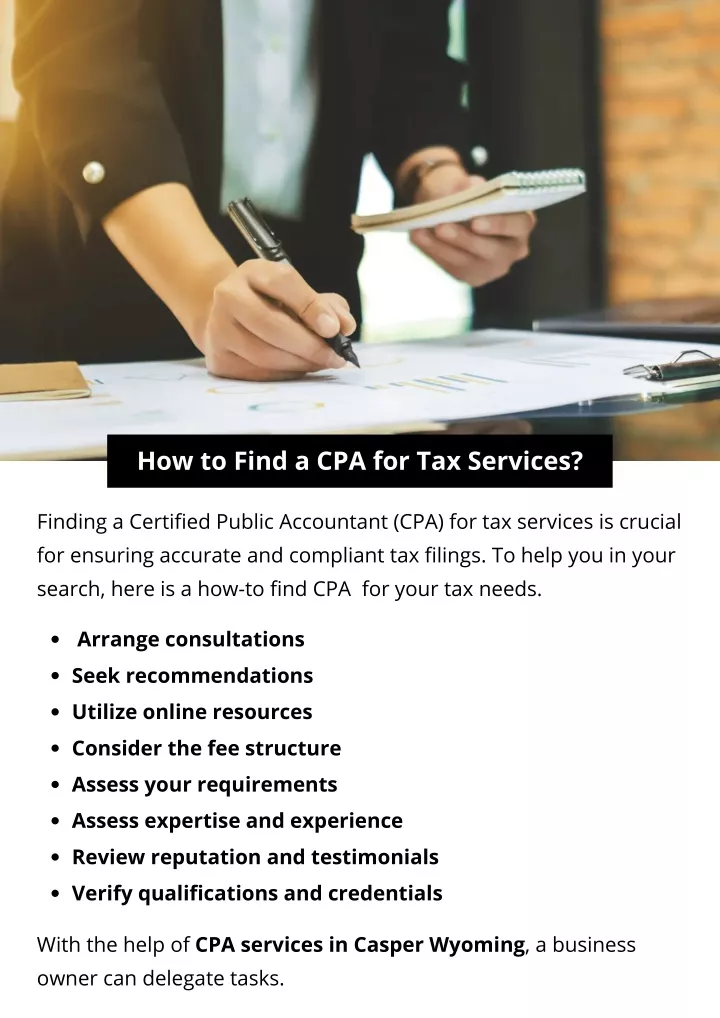 how to find a cpa for tax services