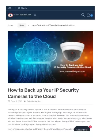 cloud storage for surveillance cameras