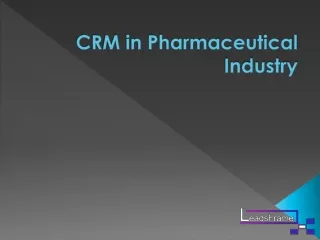 CRM in Pharmaceutical Industry