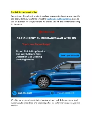 best cab service is on the way