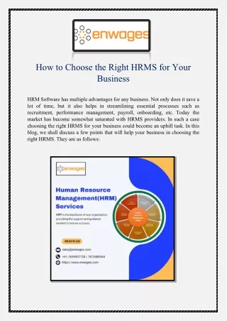 How to Choose the Right HRMS for Your Business