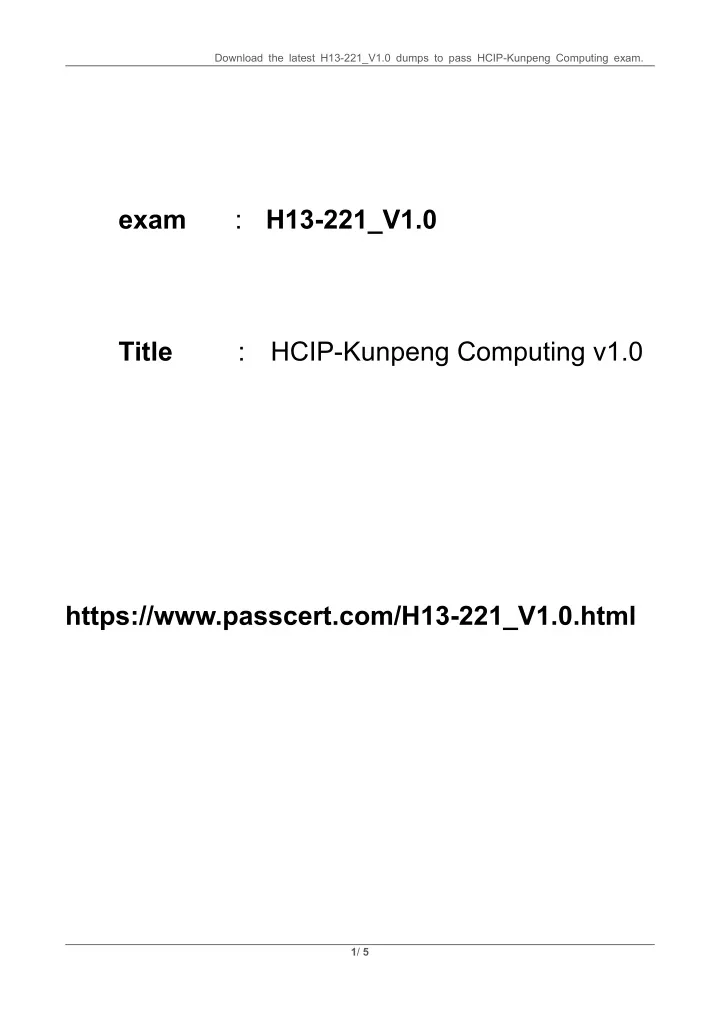 download the latest h13 221 v1 0 dumps to pass