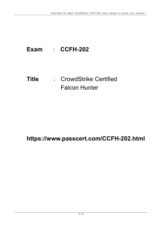 CCFH-202 CrowdStrike Certified Falcon Hunter Dumps