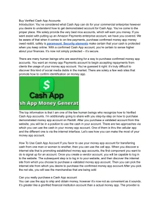 Buy Verified Cash App Accounts