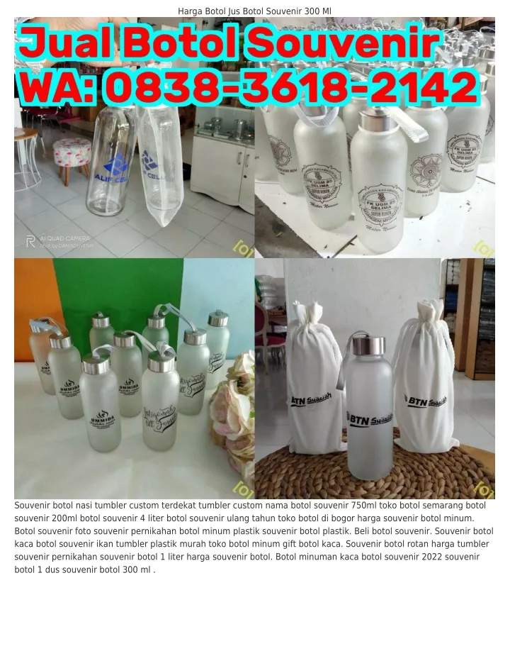 harga botol jus botol souvenir 300 ml