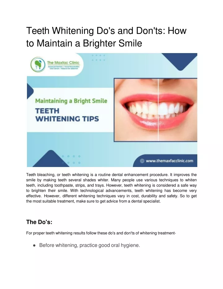 teeth whitening do s and don ts how to maintain a brighter smile