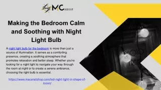 Making the Bedroom Calm and Soothing with Night Light Bulb