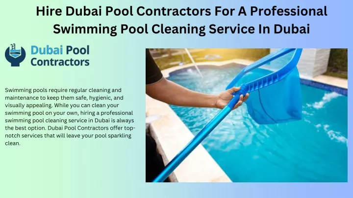 hire dubai pool contractors for a professional