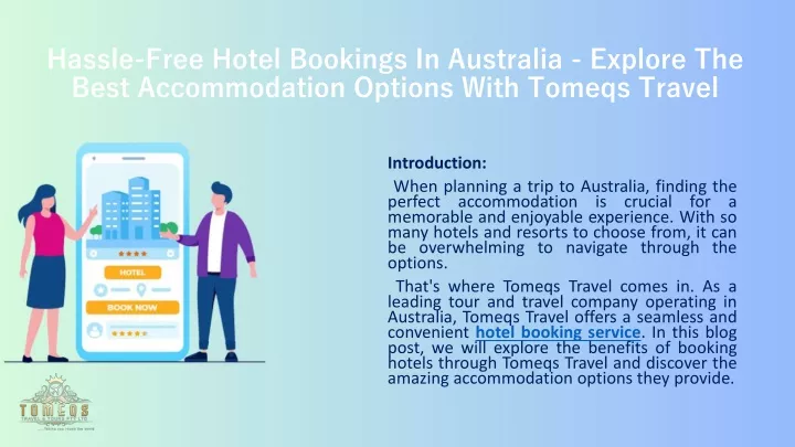 hassle free hotel bookings in australia explore the best accommodation options with tomeqs travel