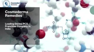 India’s Top Derma PCD Franchise Company - Cosmederma Remedies
