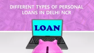 DIFFERENT TYPES OF PERSONAL LOANS IN DELHI NCR