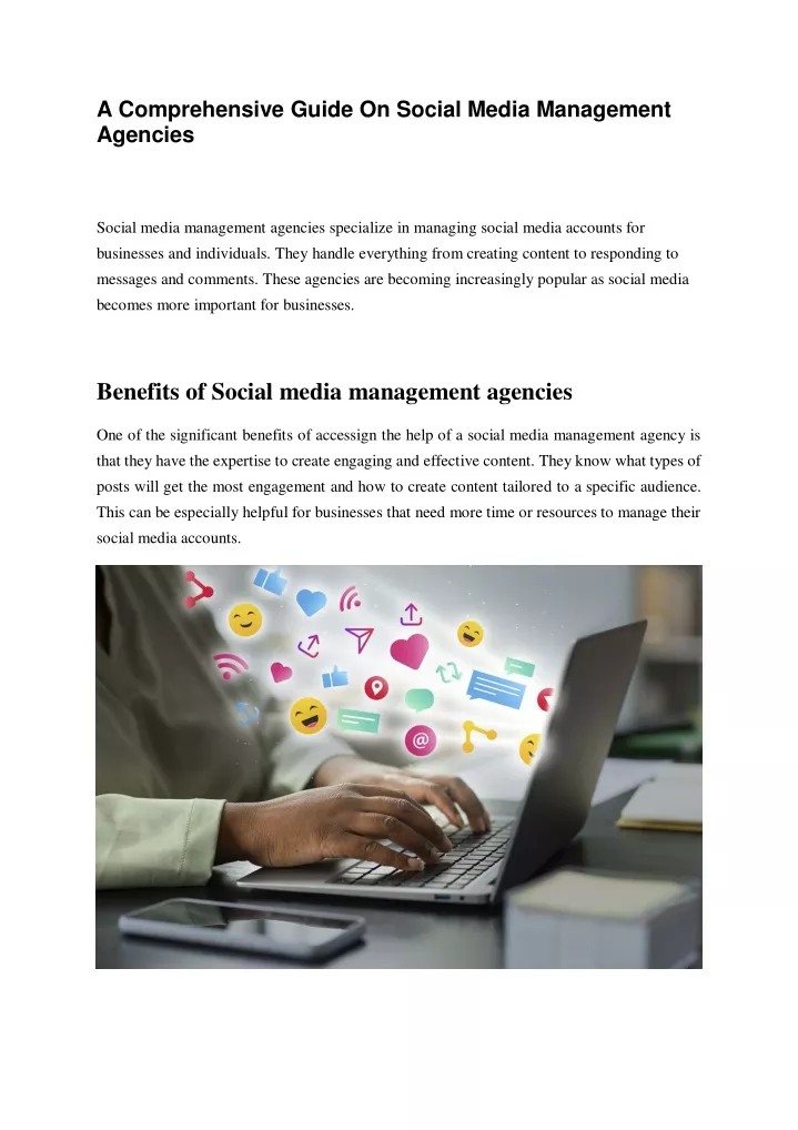 a comprehensive guide on social media management