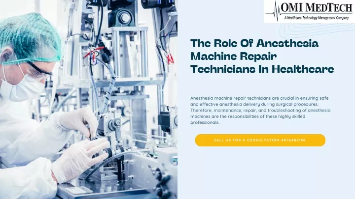 the role of anesthesia machine repair technicians