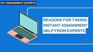 Reasons for Taking Instant Assignment Help from Experts