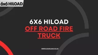 6x6 hiload off Road Fire Truck