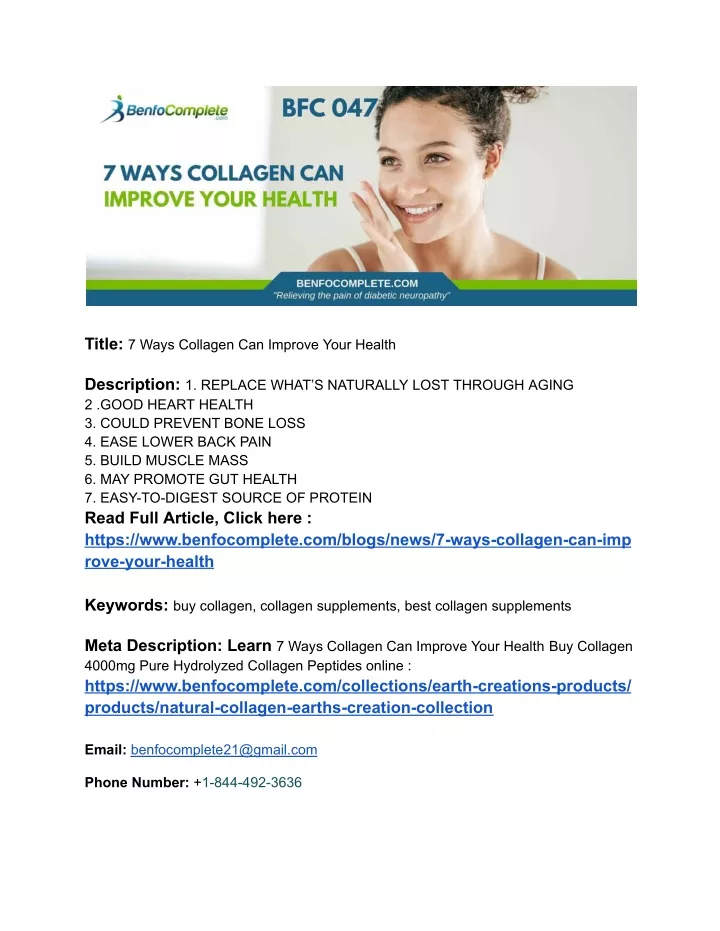 title 7 ways collagen can improve your health