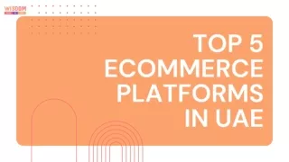 Top 5 eCommerce Platforms in UAE
