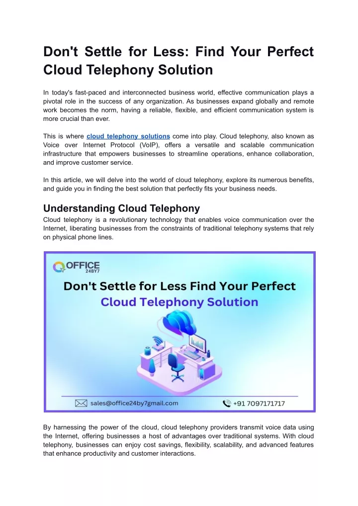 don t settle for less find your perfect cloud