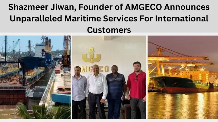 shazmeer jiwan founder of amgeco announces