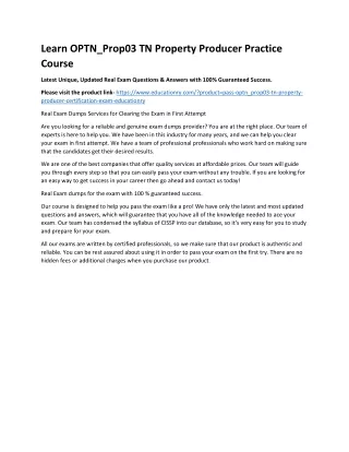 learn optn prop03 tn property producer practice