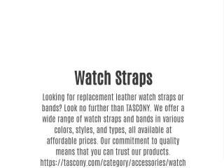 Watch Straps