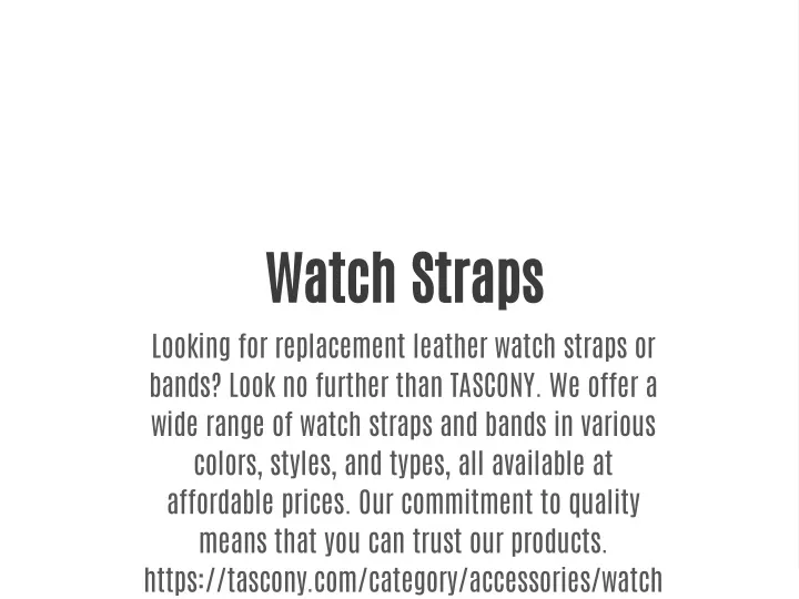 watch straps looking for replacement leather