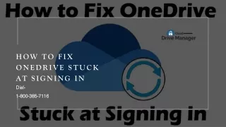 How to Fix OneDrive Stuck at Signing in