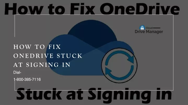 how to fix onedrive stuck at signing in