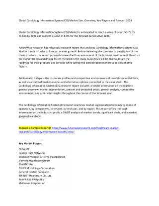 global cardiology information system cis market