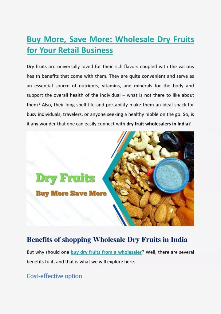 buy more save more wholesale dry fruits for your