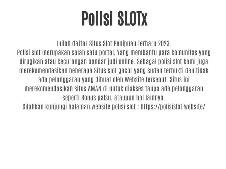 polisi slotx