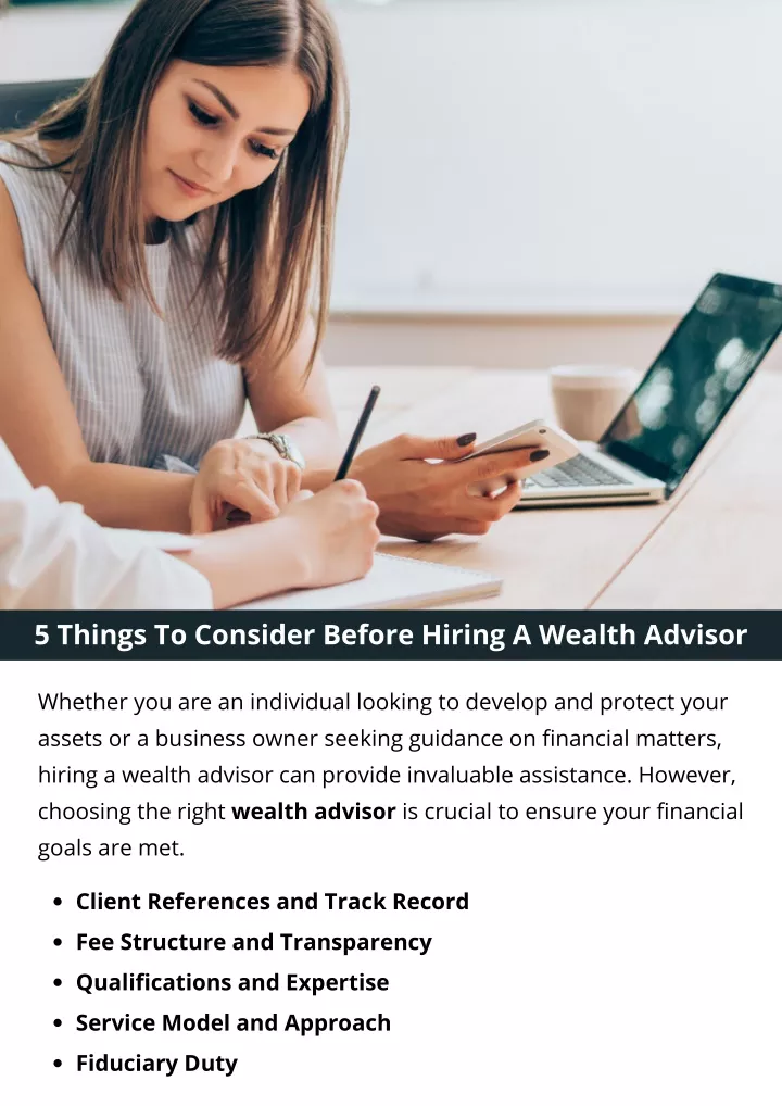 5 things to consider before hiring a wealth