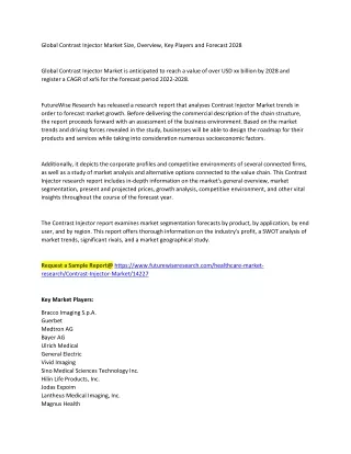global contrast injector market size overview