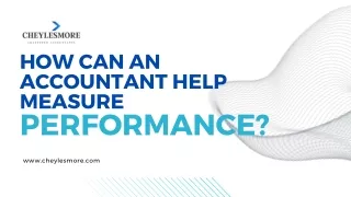 How can an accountant help measure performance