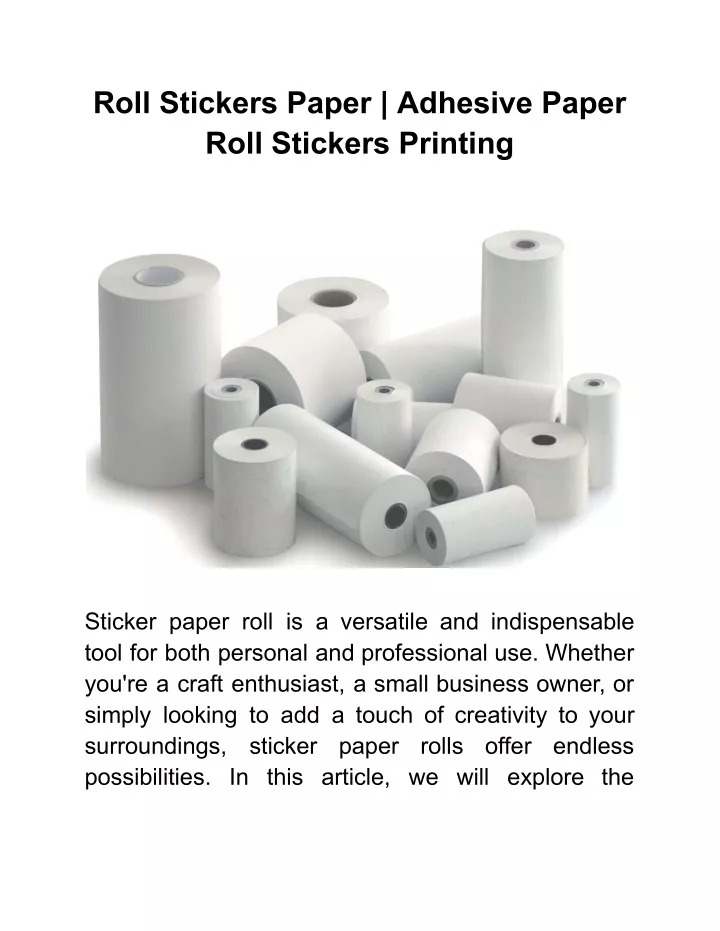 roll stickers paper adhesive paper roll stickers