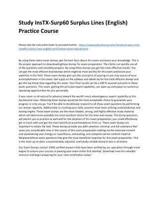 study instx surp60 surplus lines english practice