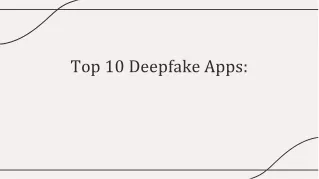 The top 10 deepfake apps