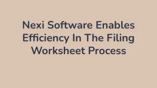 nexi software enables efficiency in the filing