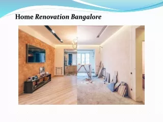 Home Renovation Bangalore