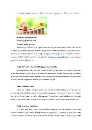 home refinance tips from experts know more