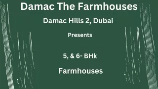 Damac The Farmhouses At Damac Hills 2 Dubai -E- Brochure