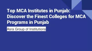 Top MCA Institutes in Punjab_ Discover the Finest Colleges for MCA Programs in Punjab