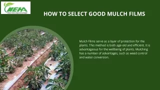 How To Select Good Mulch Films