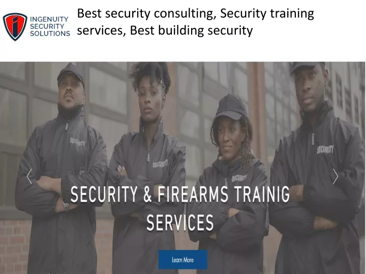 best security consulting security training