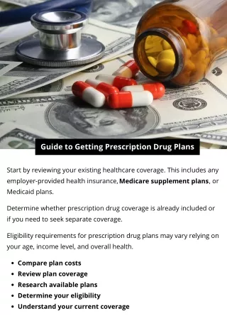 Guide to Getting Prescription Drug Plans