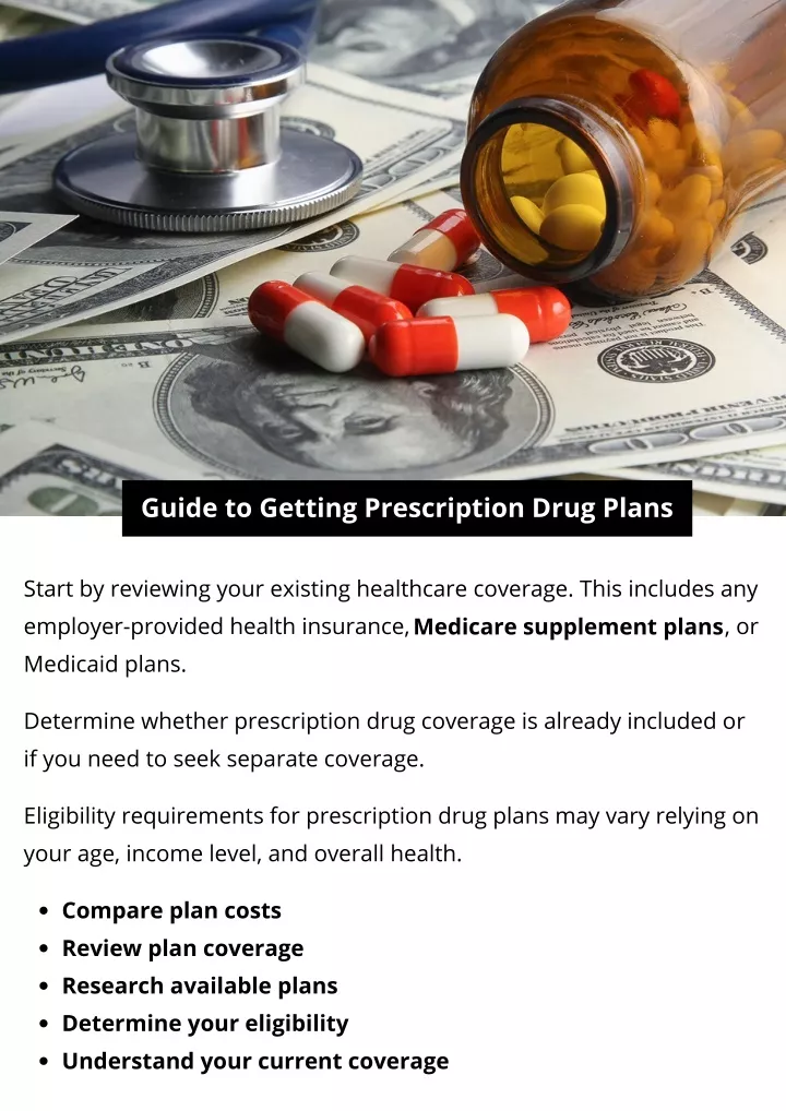 guide to getting prescription drug plans