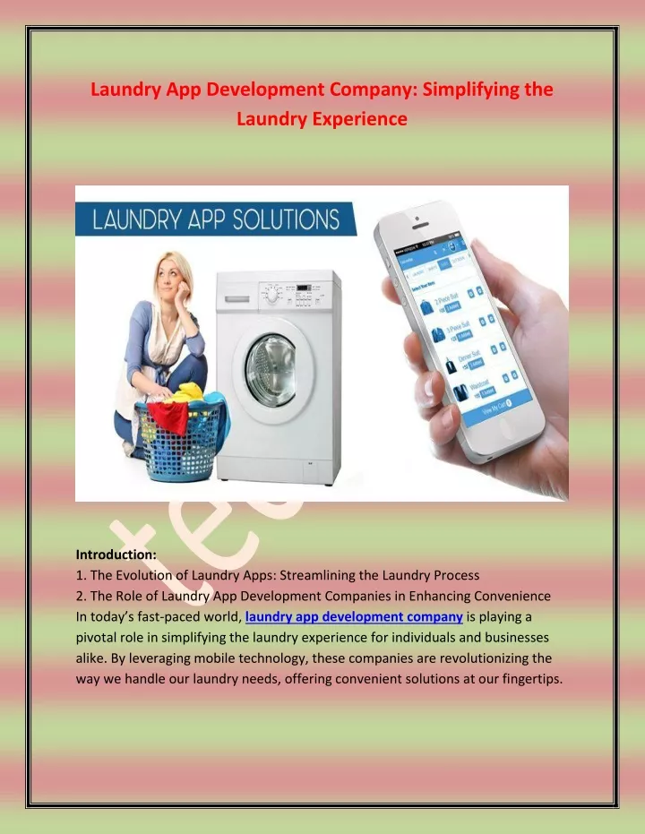 laundry app development company simplifying
